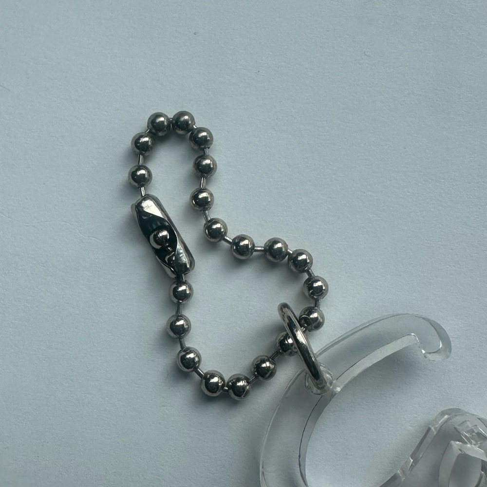 Coach Poppy Clear Script Tag Keychain - Picture 4 of 13
